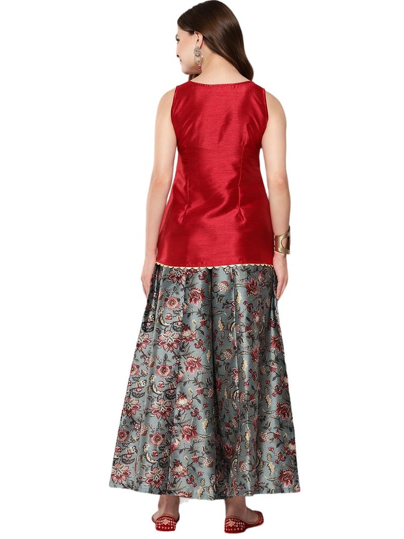 Ahalyaa Women's Polyester Kurta Sets (Pack of 2) (AHTPPZ-Combo-832-ICH_Red S) - Image 5