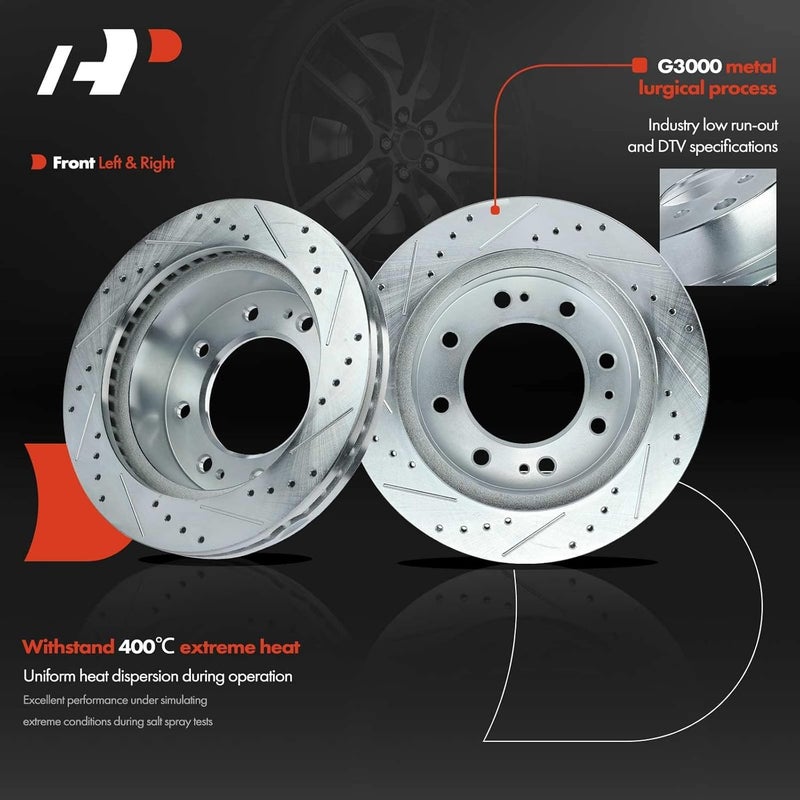 A-Premium Front Disc Brake Rotors and Ceramic Pads Kit - Image 5