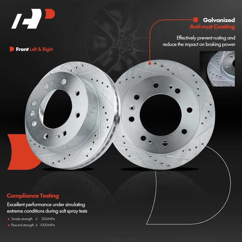 A-Premium Front Disc Brake Rotors and Ceramic Pads Kit - Image 4