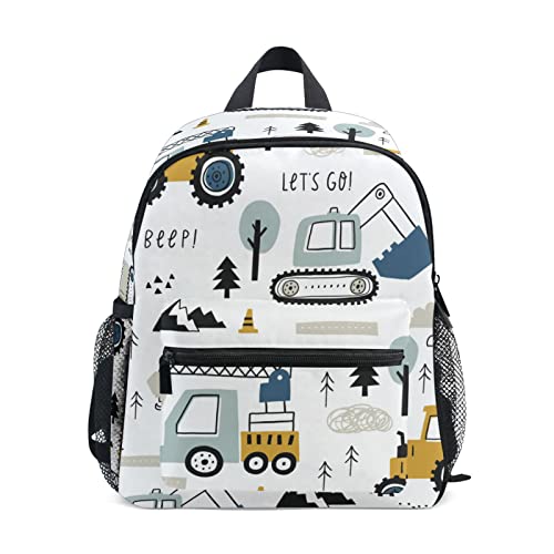 Bolaz Kids Backpack for boys Childish Truck Excavator Toddler Bags Children Preschool Kindergarten Small Chest Strap 3-8 Years Old - Image 1