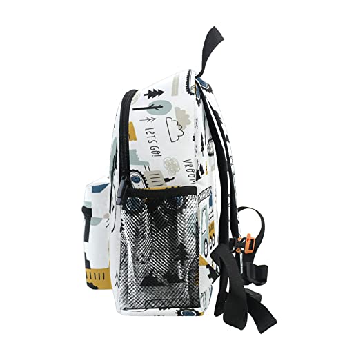 Bolaz Kids Backpack for boys Childish Truck Excavator Toddler Bags Children Preschool Kindergarten Small Chest Strap 3-8 Years Old - Image 2