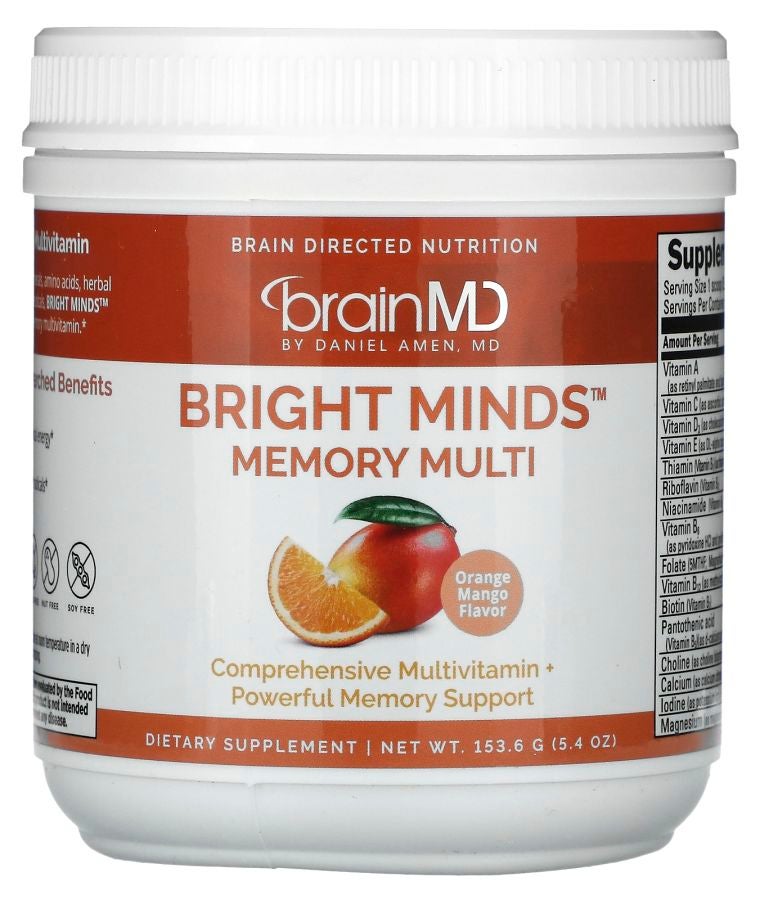 BRAINMD Bright Minds™ Memory Multi Orange Mango 5.4 oz (153.6 g)