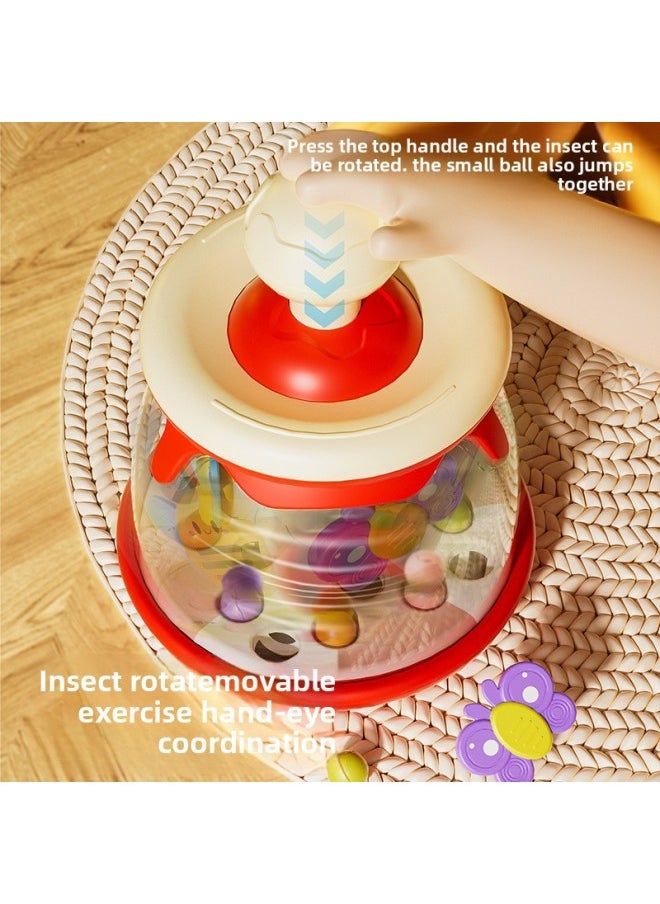 Export Of Baby Toys 0-1 Years Old Early Education Puzzle Baby Press Spin Jump Ball Spin Music-Color:Green English Color Box  - Image 5