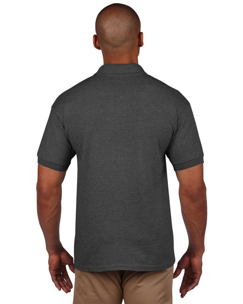 Gildan Mens Ultra Cotton Pique Polo Shirt (M) (Dark Heather) - Image 2