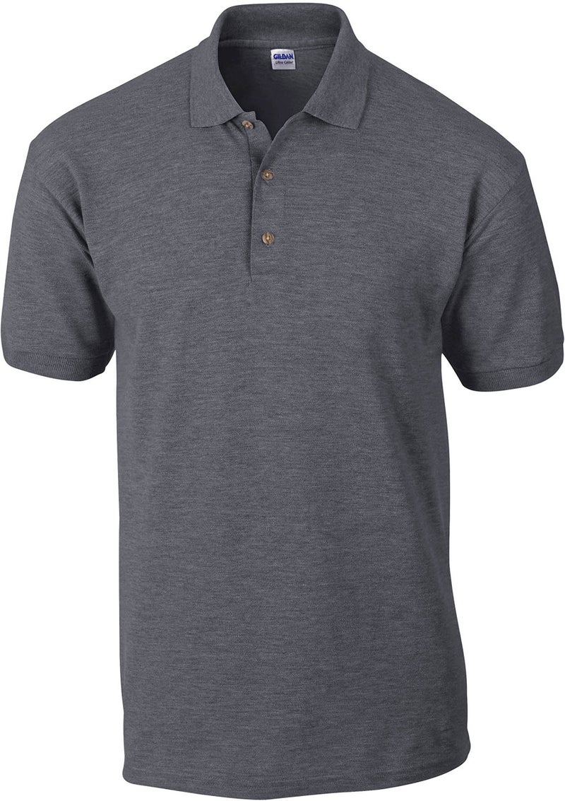 Gildan Mens Ultra Cotton Pique Polo Shirt (M) (Dark Heather) - Image 3
