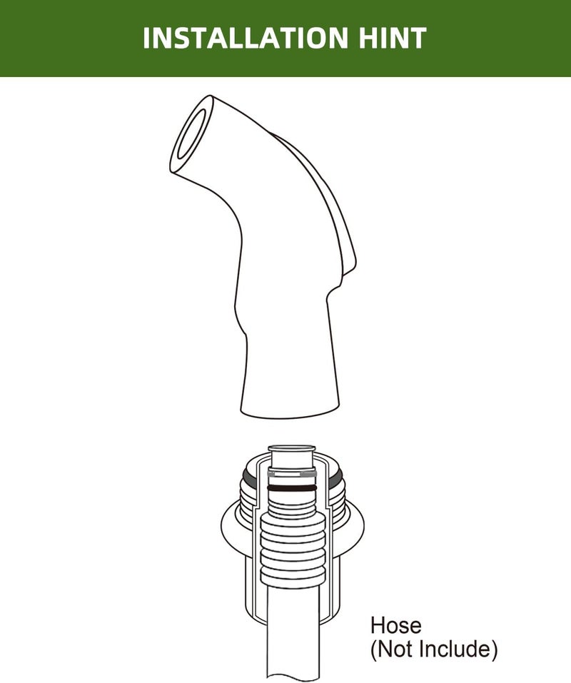 ANJOES Universal Kitchen Sink Spray Attachment, Sink Side Sprayer Head Replacement Compatible with Oakbrook/Delta/Moen/Kohler/Glacier Bay Faucets, Pull Out Nozzle Head, Brushed Nickel - Image 4