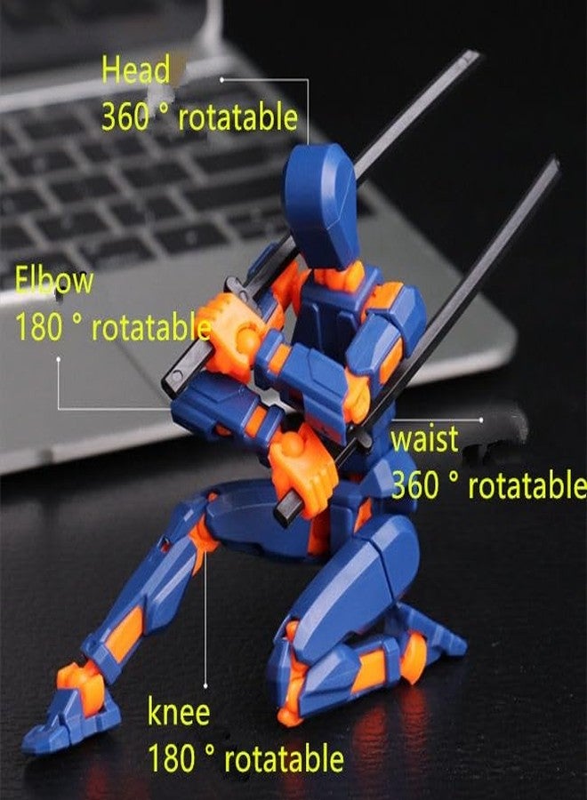 Sentosa Action Figure Toy, DIY Assembly Dummy 13 Action Figure, Articulated Robot, Desktop Decor, Gift Idea for Kids & Adults, Durable ABS Material (Red) - Image 4