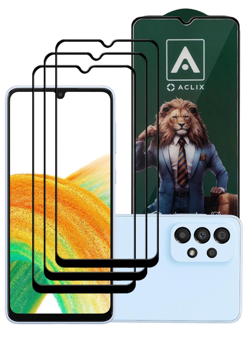ACLIX 3 Pieces Antistatic ESD Dustproof Premium Quality High Definition Tempered Glass Screen Protector Designed For Samsung Galaxy A335G - Image 1