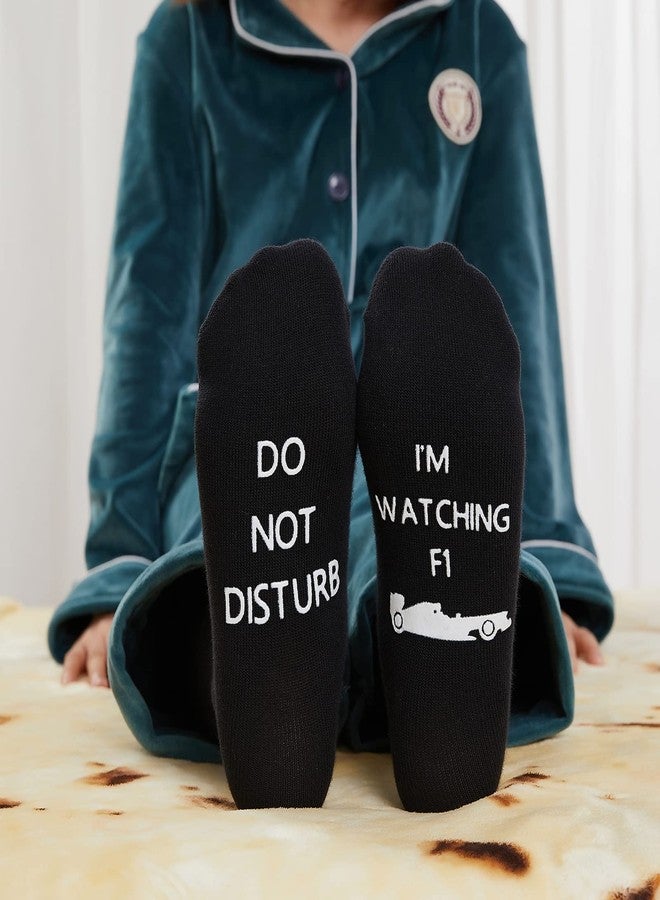 Udobuy Do Not Disturb I'm Watching F1. Racing Car/Sports Car Novelty Socks, Birthday Gift, Sports gift,Gift for Family Friend.Men Women Socks … - Image 2