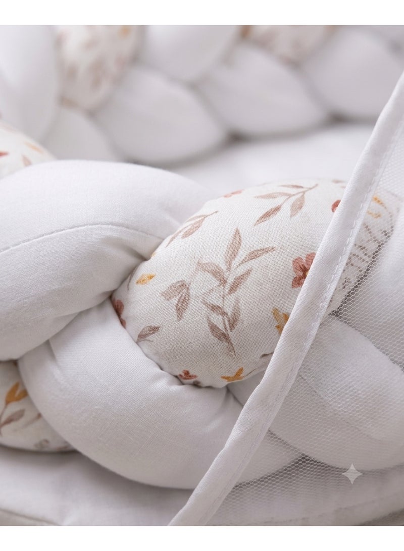 StarKids A portable newborn bed featuring a cozy nest design, a braided protective bumper, and a detachable, built-in mosquito net, ensuring a peaceful, safe, and comfortable sleeping environment for your baby—anytime, anywhere. - Image 3