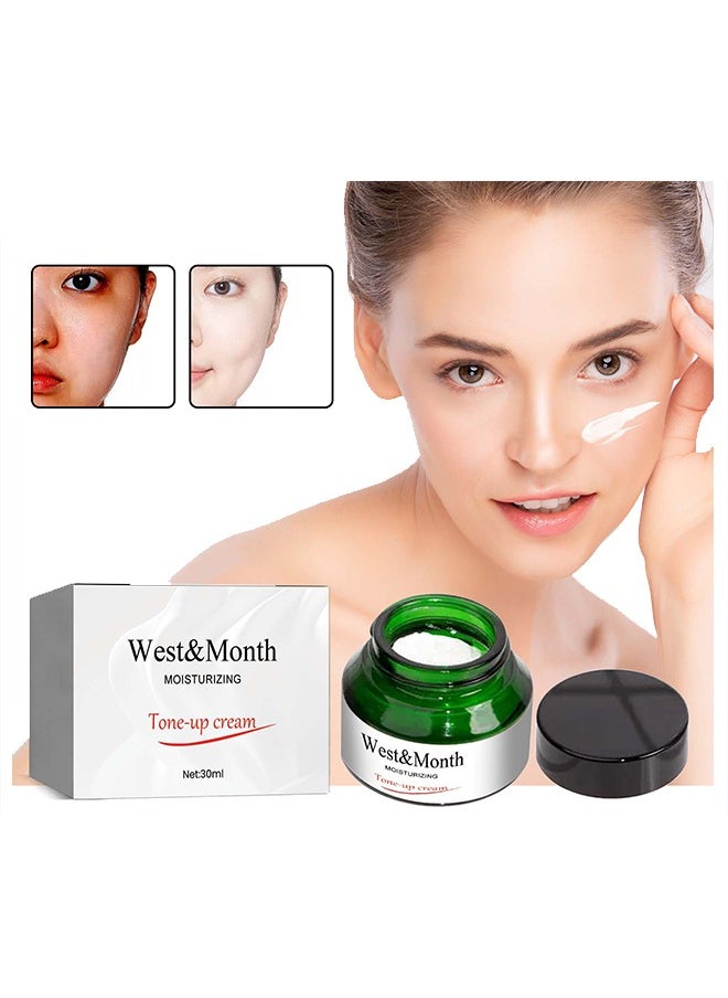 West&Month Moisturizing Tone Up Cream, Collagen Hyaluronic Cream, Anti Aging Moisturizes Evens Skin Tone 30ML  - Image 2