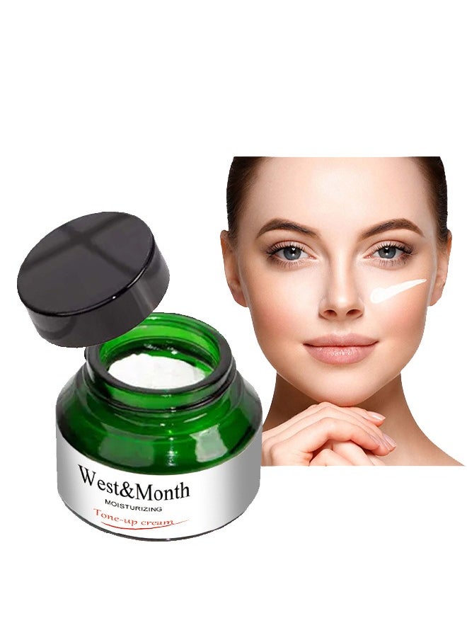 West&Month Moisturizing Tone Up Cream, Collagen Hyaluronic Cream, Anti Aging Moisturizes Evens Skin Tone 30ML  - Image 1