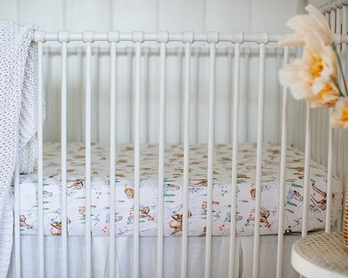 Sorrel + Fern Crib Sheets Neutral - Fitted Baby Crib Sheets Bed for Girl Boy - 2 Pack Standard & Toddler Mattress - Buttery Soft Organic Cotton Blend (Magic Forest) - Image 2