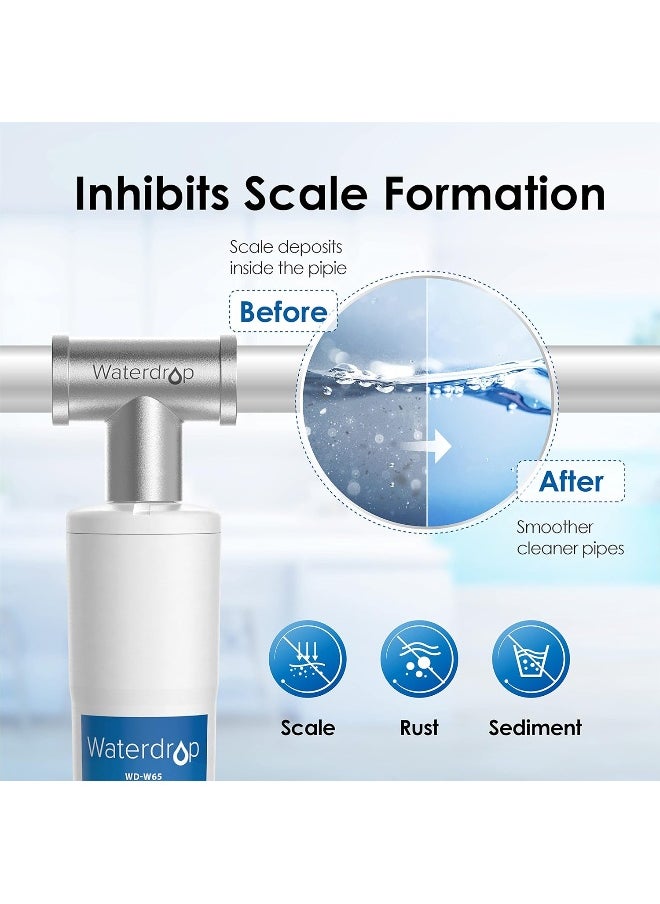Waterdrop Waterdrop AP431 AP430SS Whole House Scale Inhibitor Filter, Heater Softener System, Prevent Scale Build Up On Hot Water Heaters, Pipes and Boilers  - Image 4