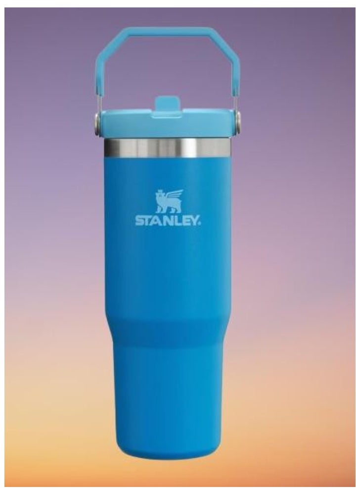 Stanley - IceFlow 30 oz Stainless Steel Tumbler with Leak-Resistant Flip Straw - Vacuum Insulated Water Bottle for Home, Office, or Car, Keeps Drinks Cold for 12 Hours or Iced for 2 Days, Azure – Durable, Spill-Proof, All-Day Hydration Solution - Image 1