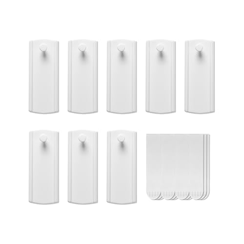 JELLYSUB Large Universal Frame Hanger, 8 Picture Hangers, 12 Large Removable Adhesive Strips, Damage Free Picture Hanging Hooks Heavy Duty, No Nails Picture Hooks - Image 1