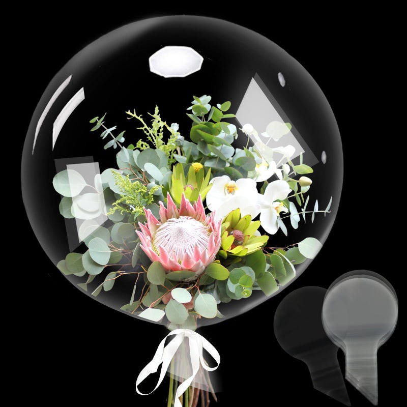 WEIYOONS 25PCS Clear Balloons for Stuffing 24inch Wide Neck Large Bubble BoBo Balloons Wide Opening Fillable Pre-Stretched Bubble Balloons for Wedding Birthday Easter Baby Shower Christmas Party Decorations - Image 1