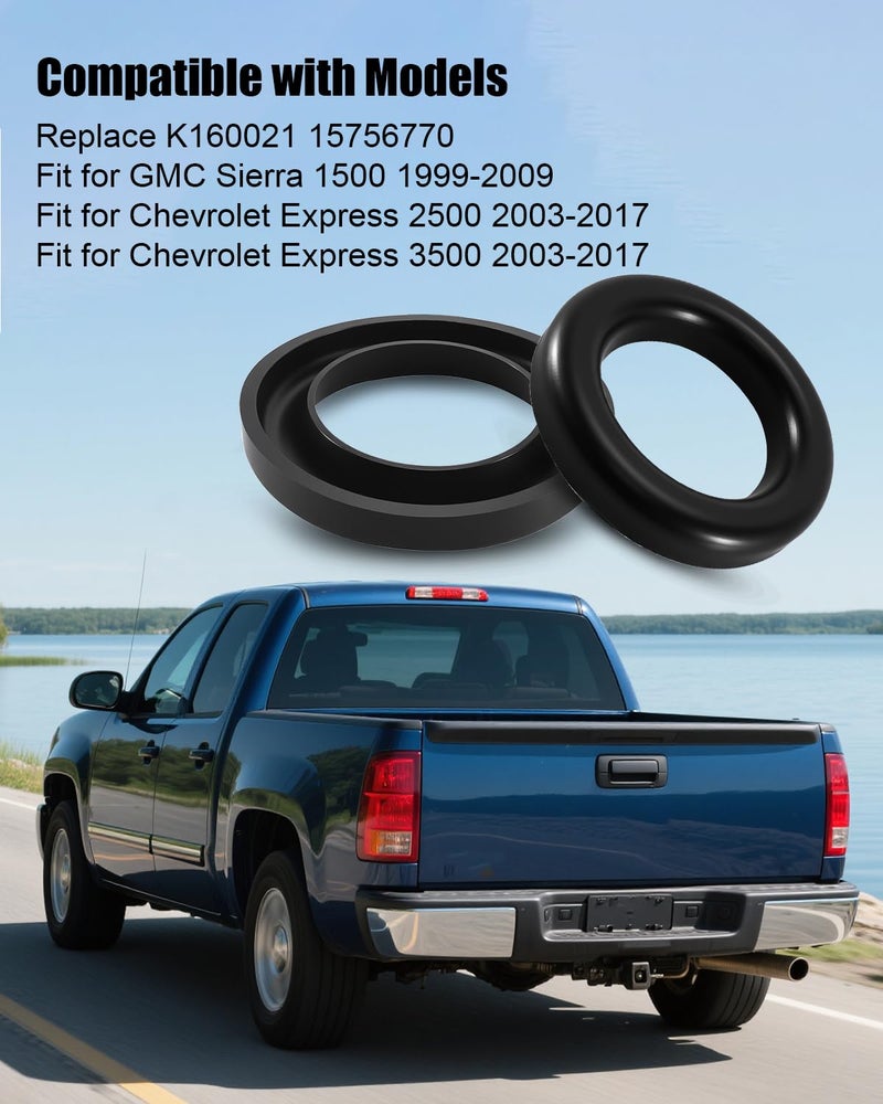 PNYZIK K160021 Front Upper Coil Spring Seat 2Pcs Fit for Chevrolet Silverado 1500 Express 2500 3500 GMC Sierra 1500 Savana 2500 3500 1999-2017, Replace 15756770 - Image 5