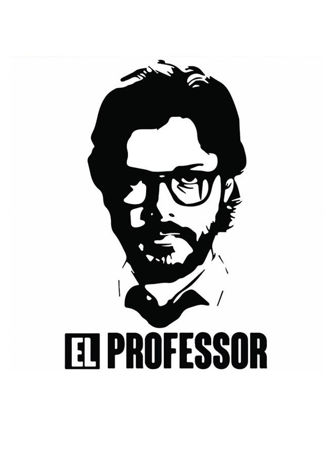 RYN El Professor, La Casa De Papel Themed Wall Decor White/Black 30x30cm - Image 1
