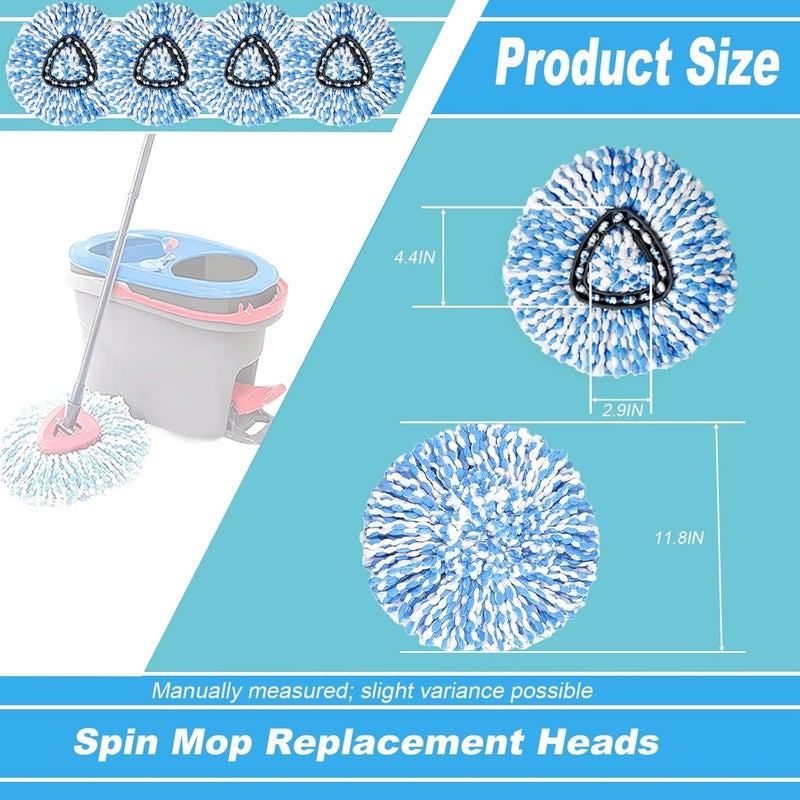 High-PQ 16 Pack Spin Mop Replacement Heads, Only Fit for RinseClean 2-Tank System, 100% Microfiber Spin Mop Refill Head,Spinning Mop Head Replacement for Floor Cleaning - Image 2