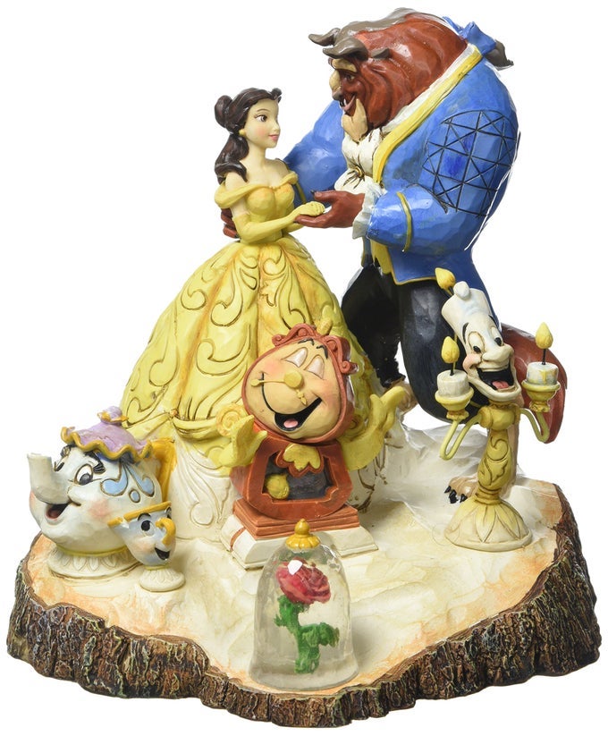 TRADITIONS BY JIM SHORE BEAUTY AND THE BEAST CARVED BY HEART STONE RESIN FIGURINE 775