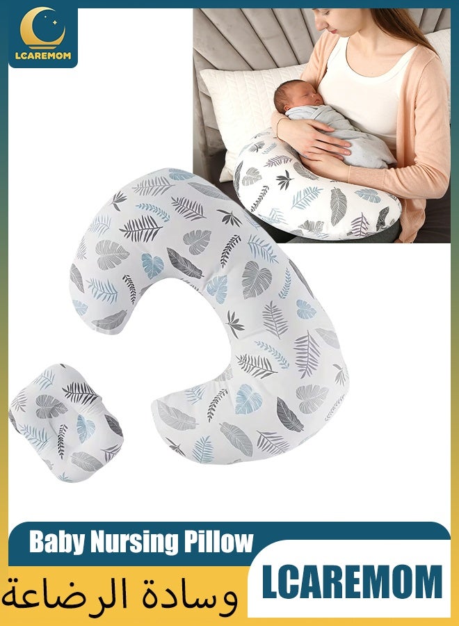 LCAREMOM Baby Nursing Pillow for Breastfeeding, Ergonomic Feeding Support Pillow with Removable Cotton Cover, Infant Support Cushion for Newborn, Baby Sitting & Feeding Use, Maternity Pillow - Image 1