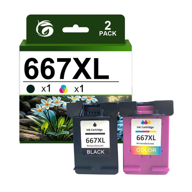 2 Color Ink Cartridges Combo Pack Replacement for DeskJet Plus Ink Advantage Printers - Image 2