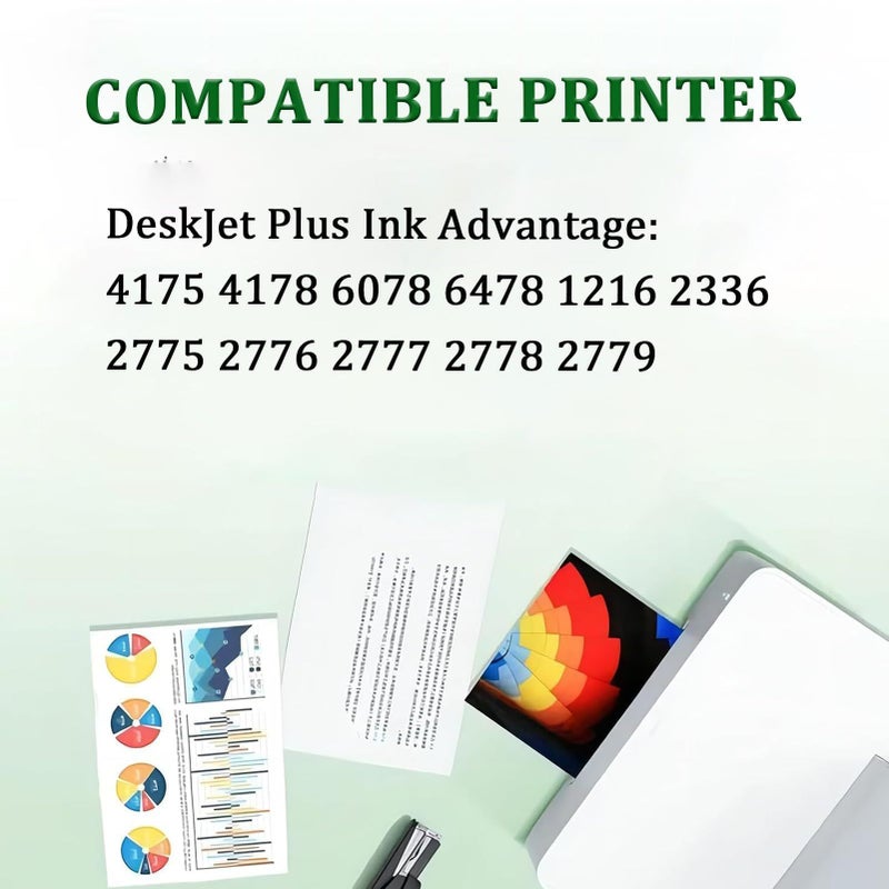 2 Color Ink Cartridges Combo Pack Replacement for DeskJet Plus Ink Advantage Printers - Image 3