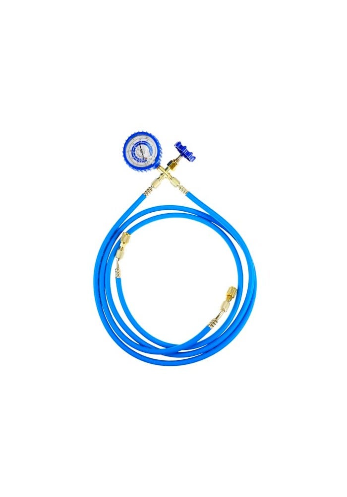 QWORK Recharge Kit with AC Charging Hose Manifold Gauge Compatible with R410a R22 R134a 59 Hose 800 PSI Working Pressure Includes Adapters - Image 3