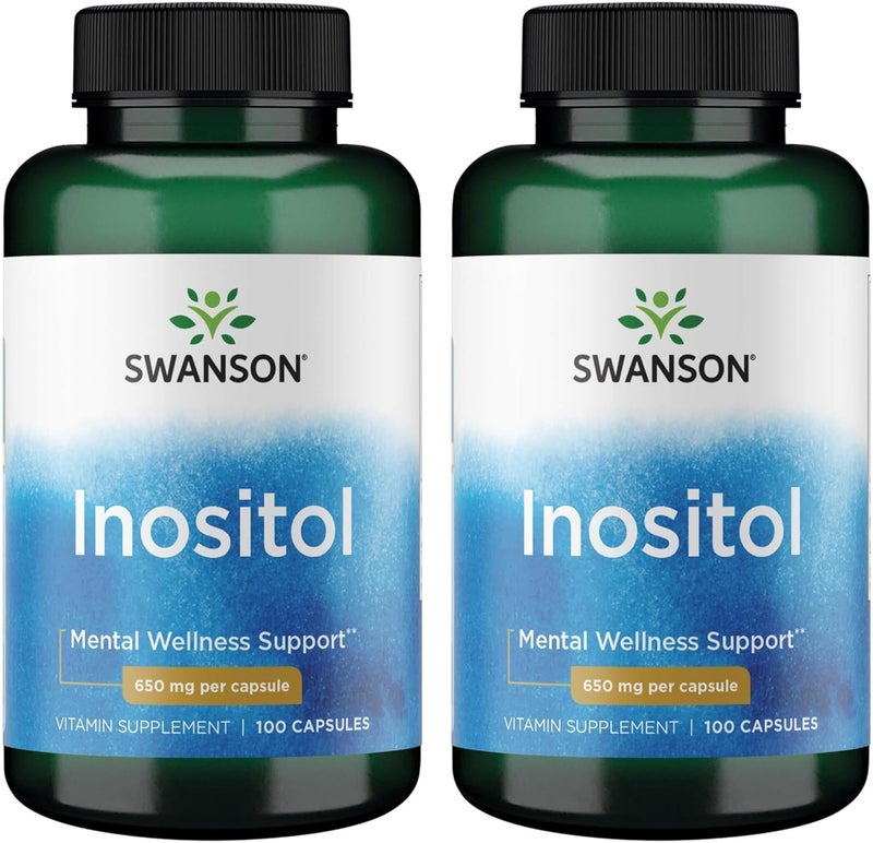 Swanson Premium Brand Inositol Capsules 650mg for Mental Wellness Support