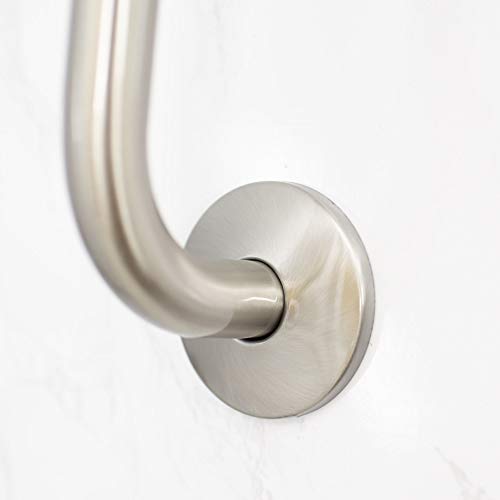 JS Jackson Supplies Shower Head Extension Arm with Flange,10.5 Inch High-Rise Curved S Shaped Design, Stainless Steel, Standard 1/2" Connection, Brushed Nickel Finish - Image 3