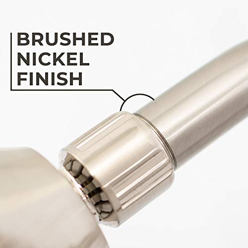 JS Jackson Supplies Shower Head Extension Arm with Flange,10.5 Inch High-Rise Curved S Shaped Design, Stainless Steel, Standard 1/2" Connection, Brushed Nickel Finish - Image 4