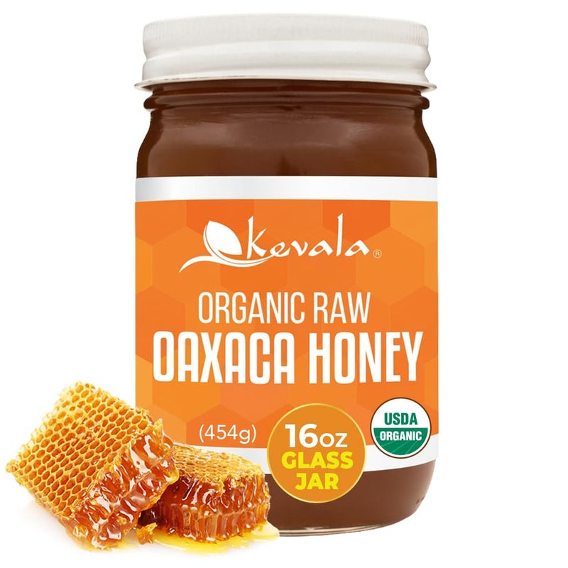 Kevala Organic Raw Oaxaca Honey  Natural Sweetener for Meals and Drinks with no Pesticides Pure and Unprocessed Spread for Bread and Toast Golden Nectar with no Sugar Added Glass Jar 16 oz - Image 3