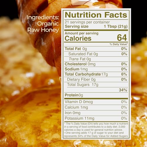 Kevala Organic Raw Oaxaca Honey  Natural Sweetener for Meals and Drinks with no Pesticides Pure and Unprocessed Spread for Bread and Toast Golden Nectar with no Sugar Added Glass Jar 16 oz - Image 5