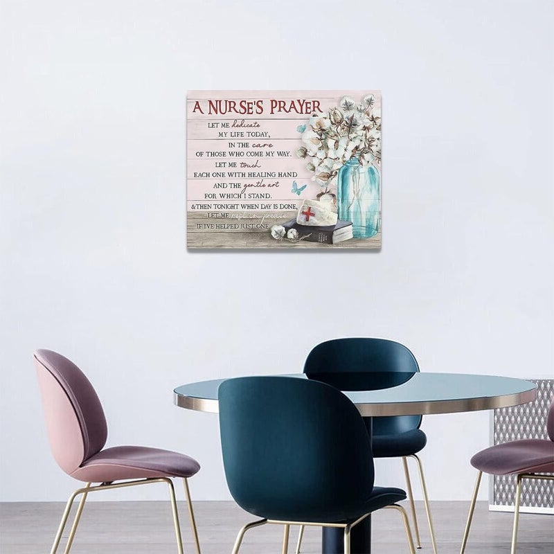 remzoke A Nurse's Prayer Canvas Wall Art - Image 2