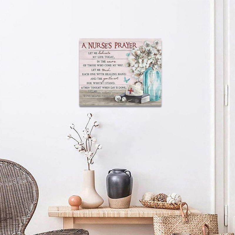 remzoke A Nurse's Prayer Canvas Wall Art - Image 3