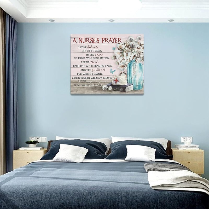 remzoke A Nurse's Prayer Canvas Wall Art - Image 5