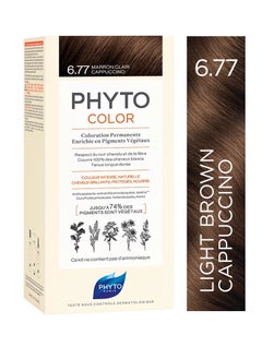Phytocolor Permanent Hair Color 6.77 Light Brown Cappucino