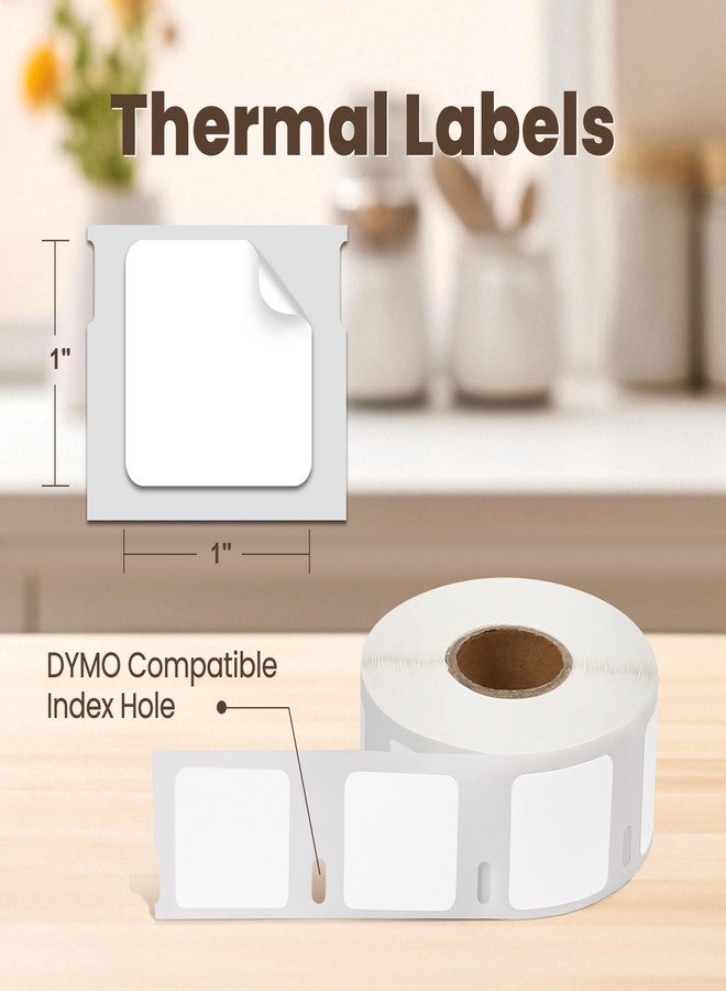 LotFancy 1” x 1” Direct Thermal Labels, Shipping Label Replacement for DYMO 30332, (12 Rolls /750 Label), Multipurpose Labels Compatible with Labelwriter 4XL, 450 Turbo, Desktop Printers - Image 2