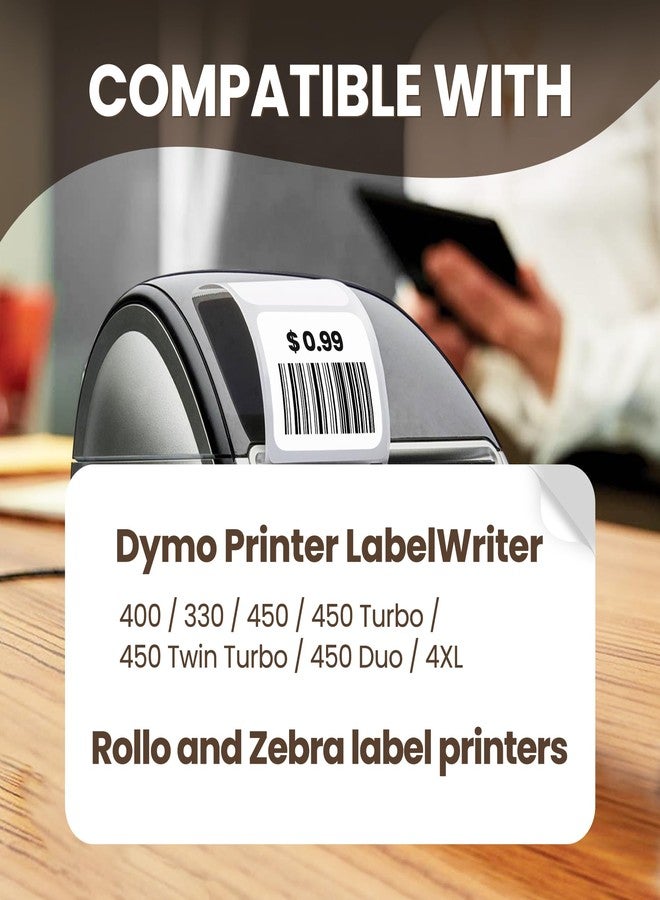 LotFancy 1” x 1” Direct Thermal Labels, Shipping Label Replacement for DYMO 30332, (12 Rolls /750 Label), Multipurpose Labels Compatible with Labelwriter 4XL, 450 Turbo, Desktop Printers - Image 3