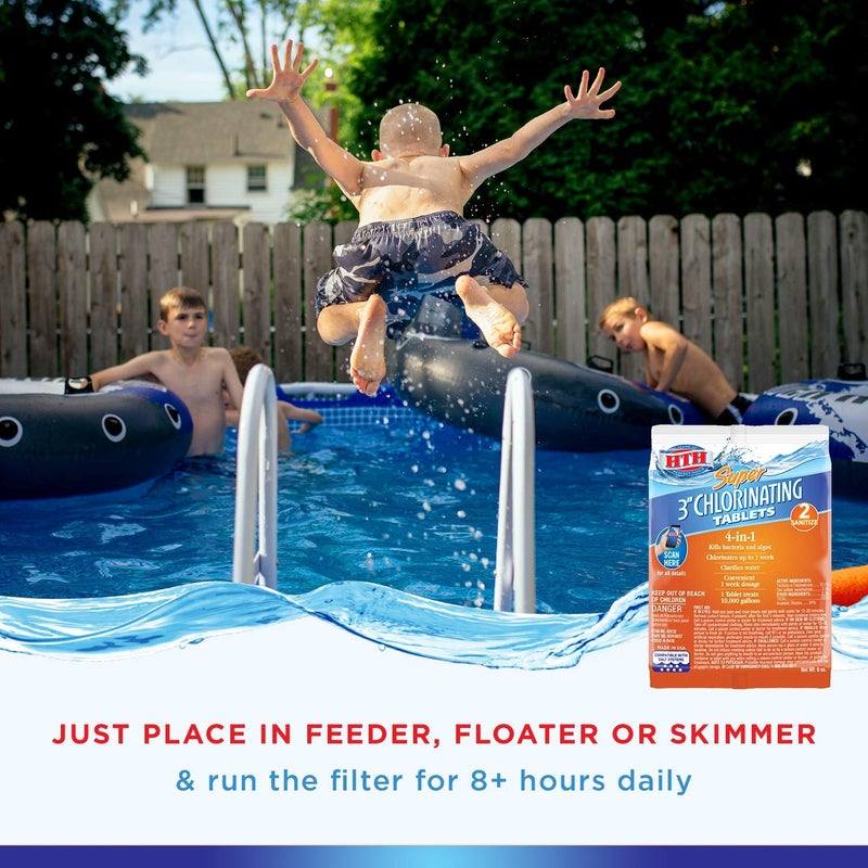 HTH 42032 Super 3-inch Chlorinating Tablets Swimming Pool Chlorine Sanitizer, 6 oz - Image 4