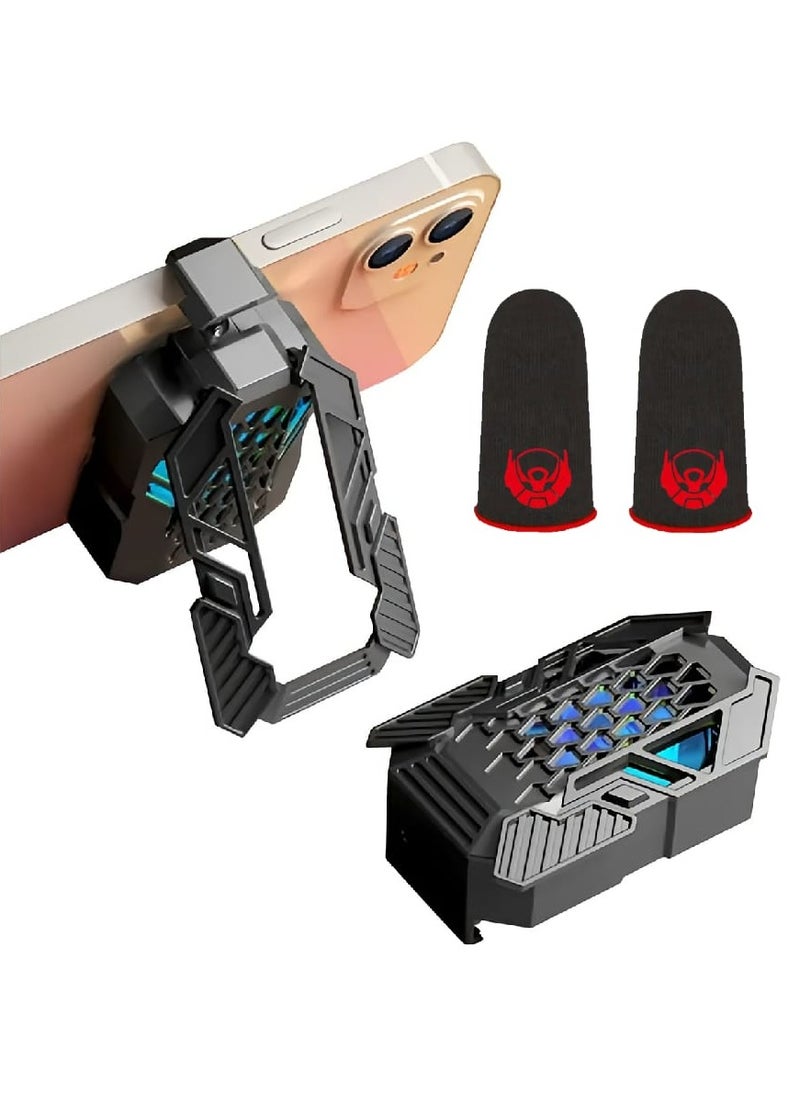 Generic Mobile Phone Cooling Bracket For Gaming With Stand L06 With Pair Of Finger Sleeve  - Image 1