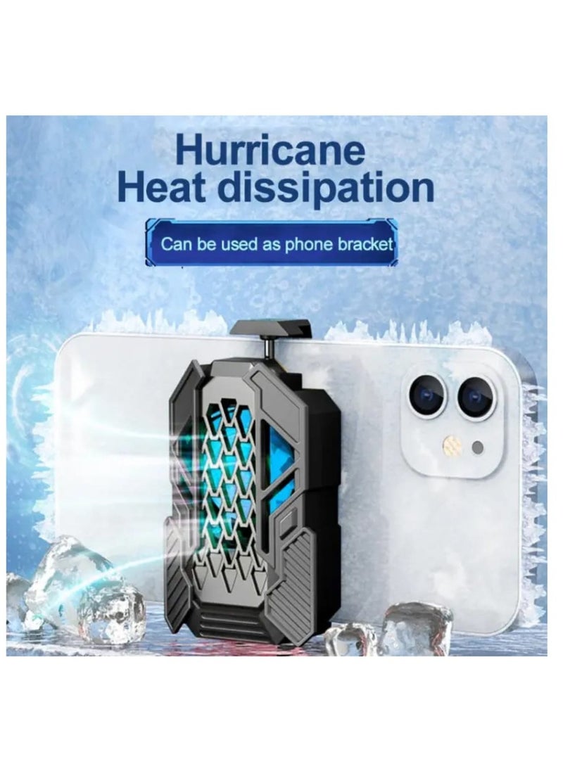Generic - Mobile Phone Cooling Bracket For Gaming With Stand L06 With Pair Of Finger Sleeve - Image 1