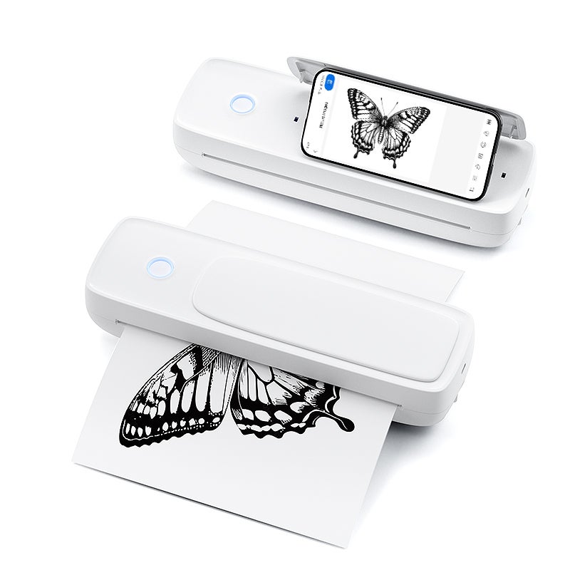 Bisofice Portable Printer A4 290x90x60mm Compact Design Wireless Printing Thermal Paper - Inkless Printing Mobile App for Business Travel - Image 1