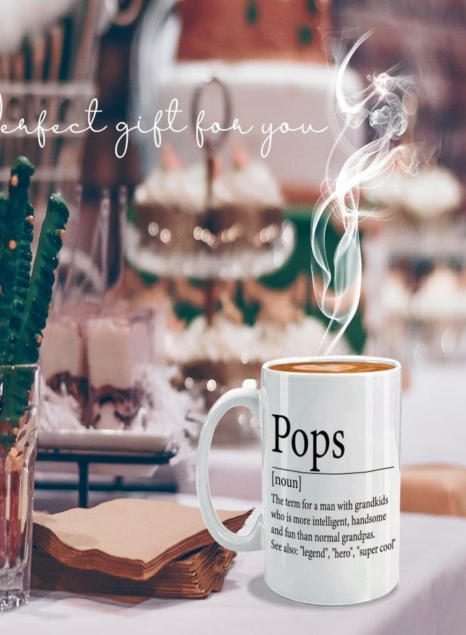 FALJIOK Pops Definition Mug, Promoted to Pops Gifts for Grandpa, Best Pops Ever Mug 11oz, Novelty Mugs Gift for Grandpa from Granddaughter Grandson - Image 2