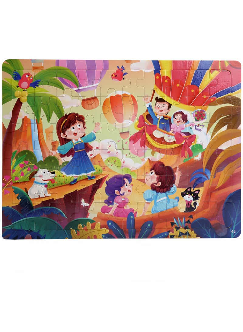 Children's Educational Wooden Cartoon Hot Air Balloon Series Jigsaw Puzzles Suitable Gift Bag Pack - Image 1