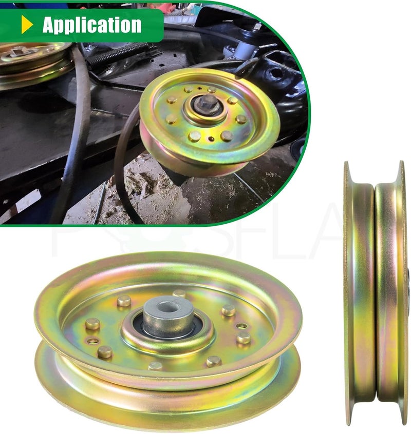POSFLAG 753-08171 Idler Pulley Kit Replaces Cub Cadet 756-04129B Idler Pulley 756-04129B, Idler Pulley 753-08171, 75308171, 756-04129, 956-04129, 753 08171, 753-08068 for Cub Cadet RZT50 LTX1040 Decks - Image 5