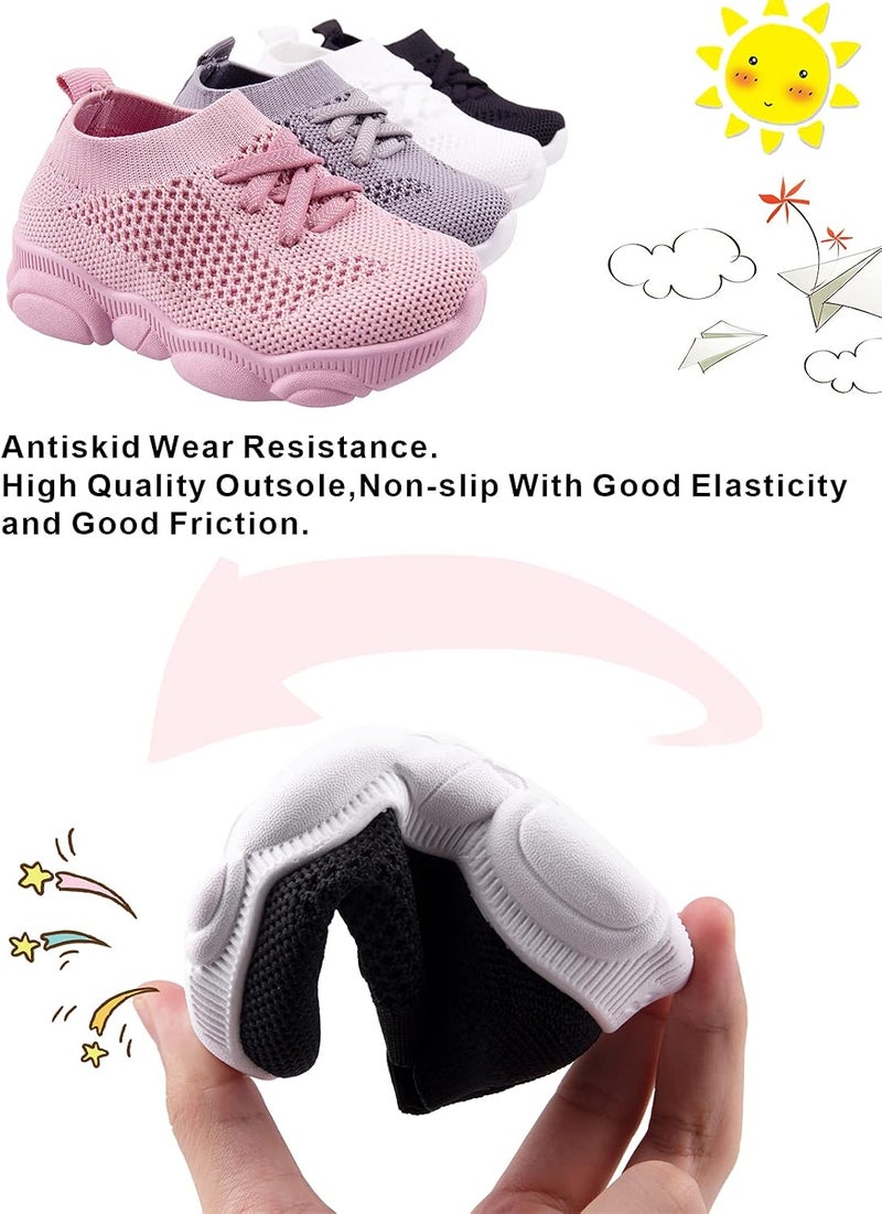 Charrost Baby First Walking Shoes for Toddlers - Breathable Slip-On Sneakers (Black) - Image 3