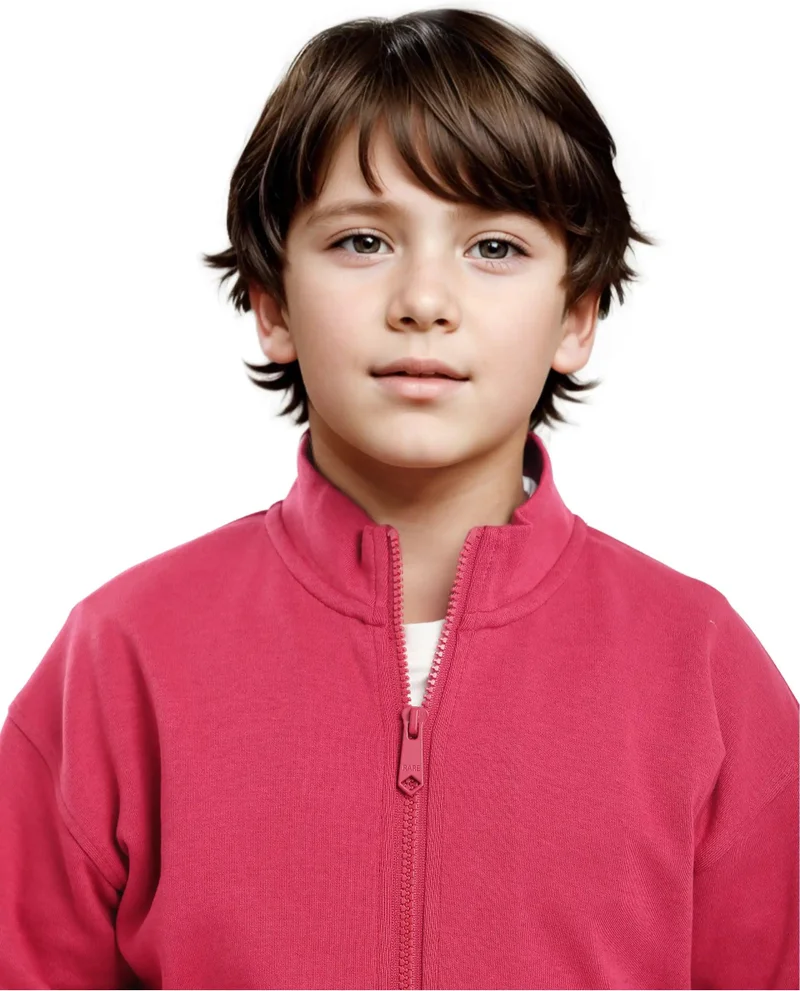 Rare Ones Rare Ones Kids Manttn Red Cotton Poly Full Sleeve Applique Jacket