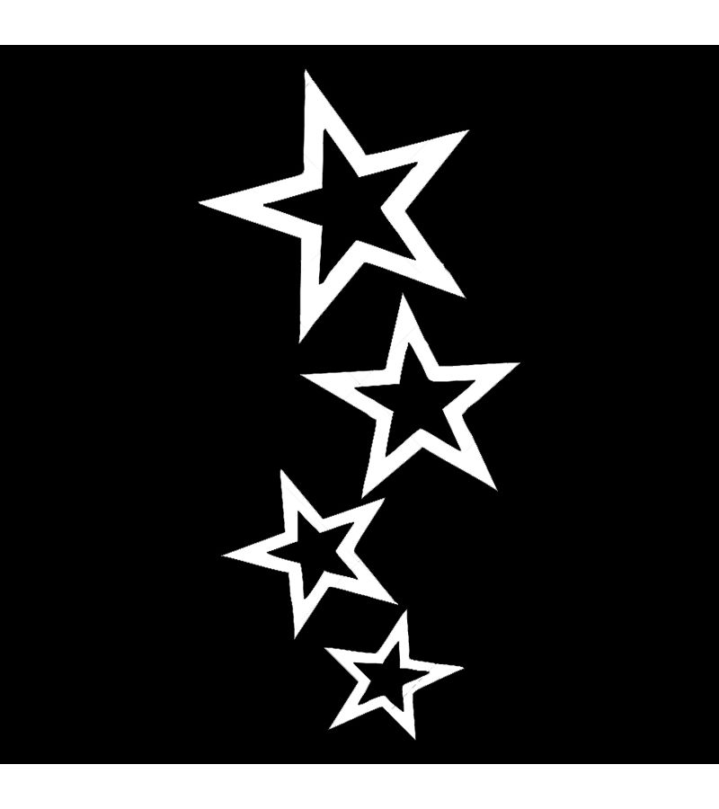 Yellow Star Car Sticker Vinyl Decal Waterproof 2.36x4.92inch Scratch Cover For Bumper Truck - Image 5